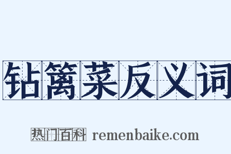 钻篱菜反义词是什么意思的图片